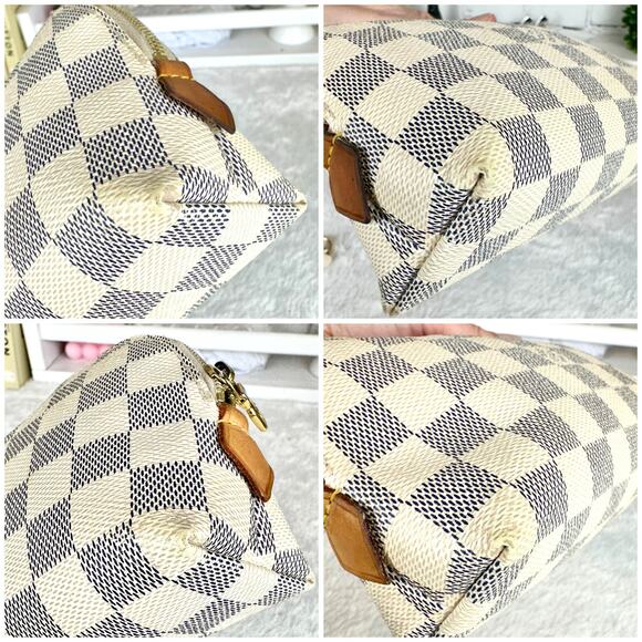Louis Vuitton Damier Azur Pouch PM or Crossbody Bag NICE! Great gift! - Picture 4 of 13